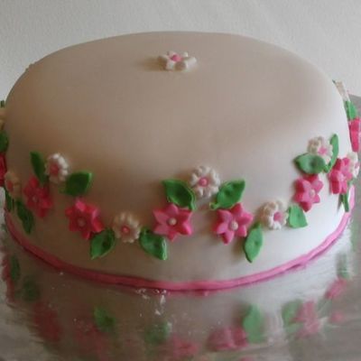 Fondant With Fondant Flowers