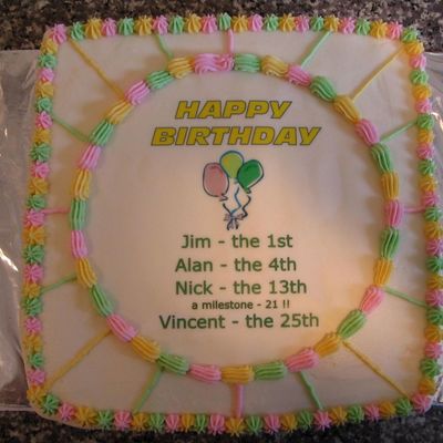 Colorful Birthday Cake