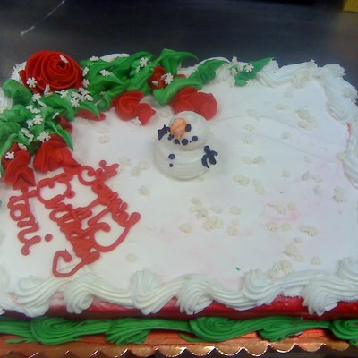 Roses With Snow Man