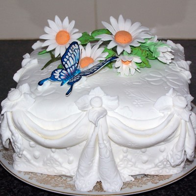 A Butterfluy On Daisies