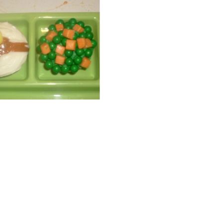 Mash Potatoes And Peas And Carrots Cupcakes