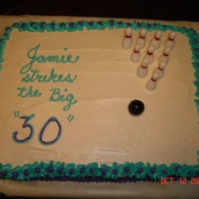 "30Th" Birthday "bowling Theme"