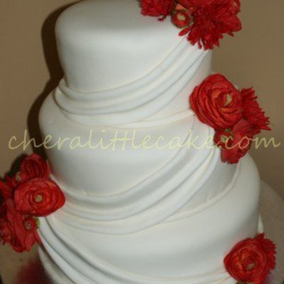 Draped Wedding Cake