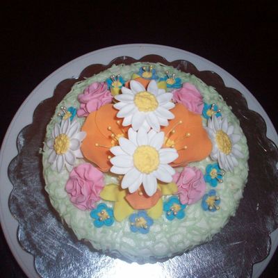 Carnations, Tulips, Daisys And Little Apple Blossoms