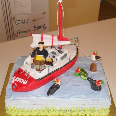 Sail Boat Birthday Cake