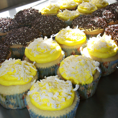 Lemon Coconut And Peanut Butter Cupcakes