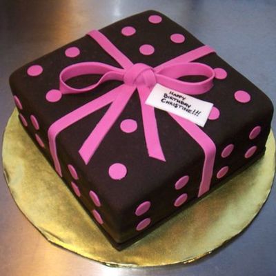 Dutch Chocolate Birtyday Present Cake