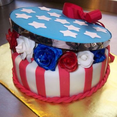 4Th Of July Rose Cake