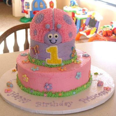 Ladybug First Birthday Cake