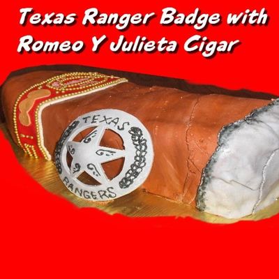 Texas Ranger Badge & Romero Y Julieta Cigar
