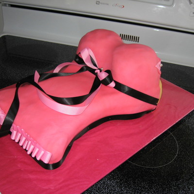 Pink & Black Corset Cake