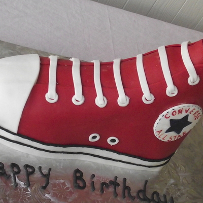 Red Converse Tennis Shoe