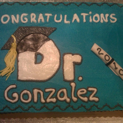 Marble Graduation Cake