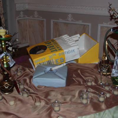 Cigarette And Ash Tray Cake