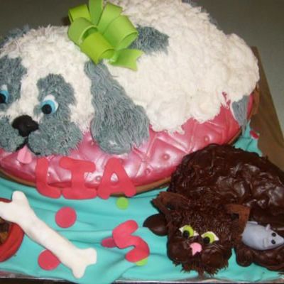 Puppy And Kitten Cake