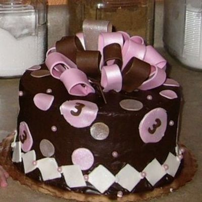Chocolate And Pink With Dots