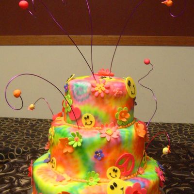 Tie Dye Wedding Cake