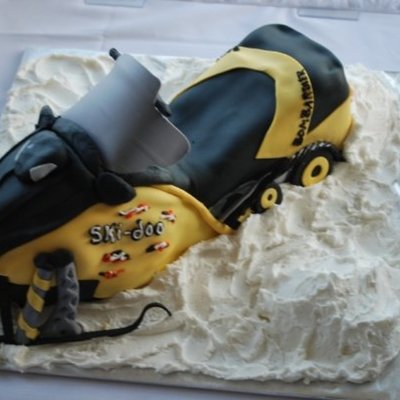 Snowmobile Cake