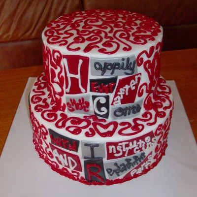 Funny Words Bridal Shower Cake