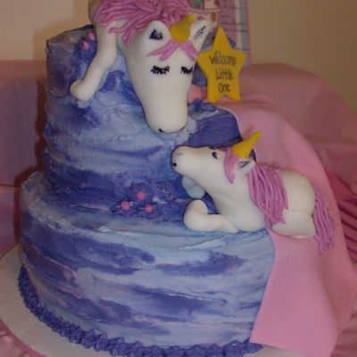 Unicorn Baby Shower Cake