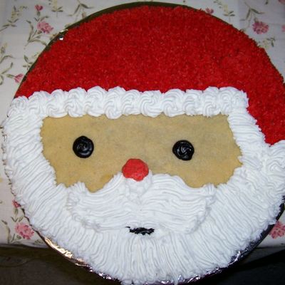 Santa Cookie Cake