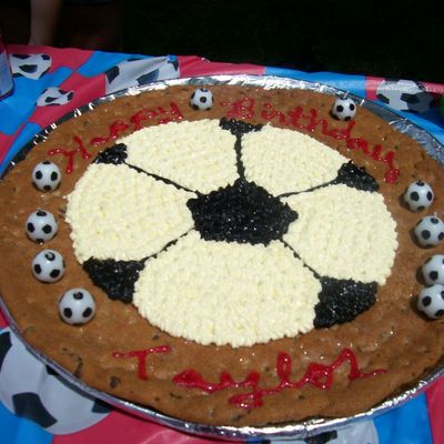 Soccor Cookie Birthday Cake