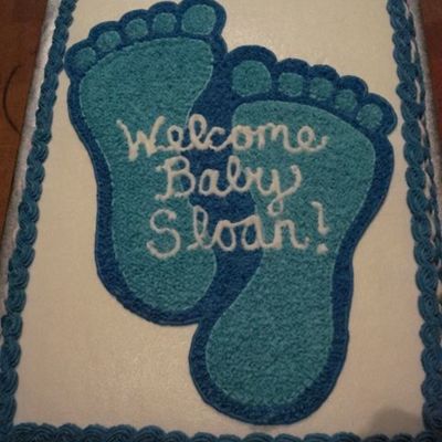 Baby Footprint Cake