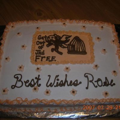 Get Out Of Jail Retirement Cake!