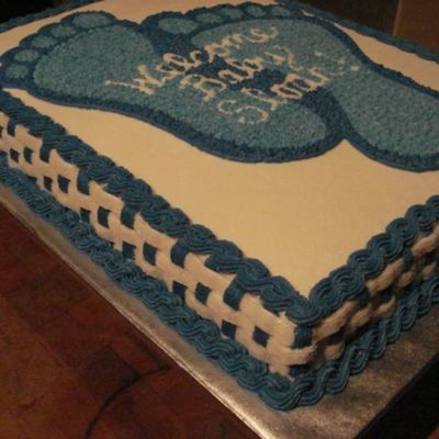 Baby Footprint Cake - Side View