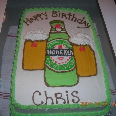 Heineken Bottle Cake