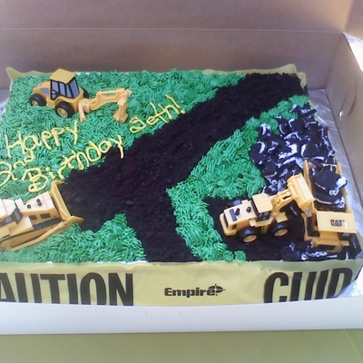 Construction Theme Birthday Cake