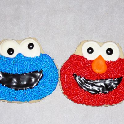 Elmo And Cookie Monster Cookie