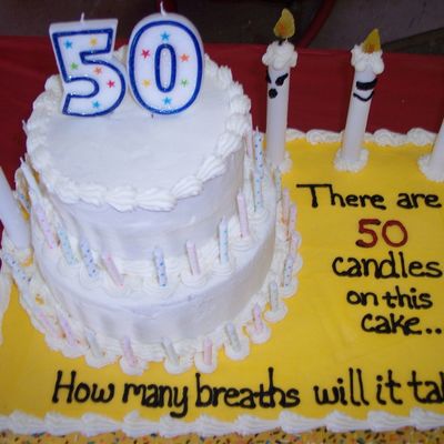 50Th Birthday Cake With Candles