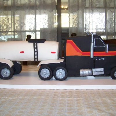Semi Truck And Tanker Trailer