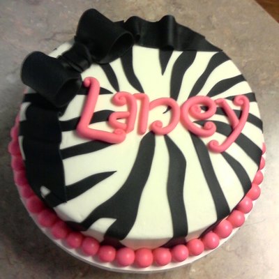 Zebra Baby Shower Cake!