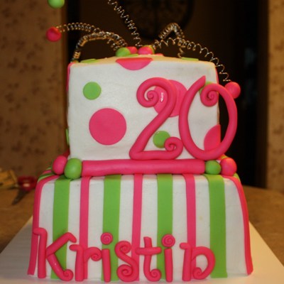 Pink And Green Stripes And Dots!