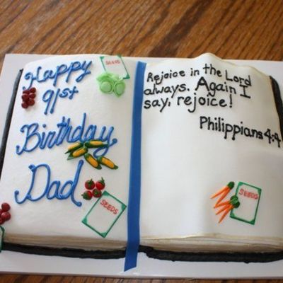 Bible Gardening Themed Cake