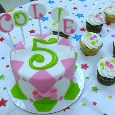 Neon Pink And Green 5Th Birthday