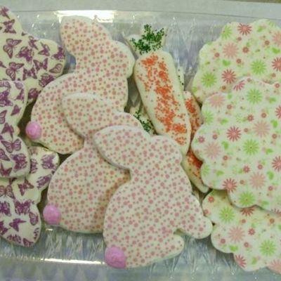 Easter Marzipan Cookies Dipped In Chocolate