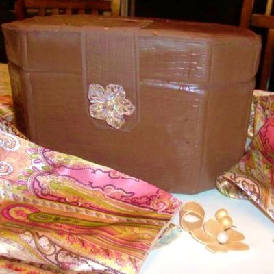 Brown Alligator Jewelry Case