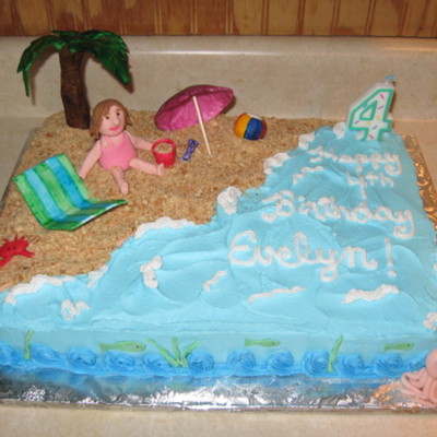 Beach Theme Birthday Cake
