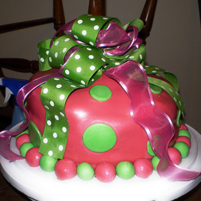 Pink And Green Polka Dots