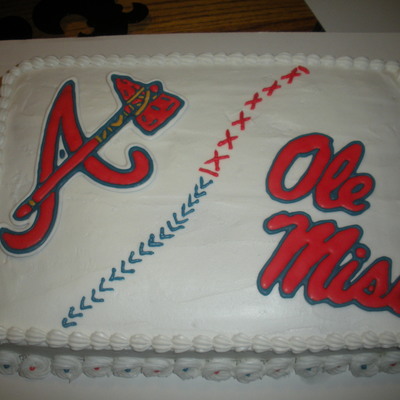Braves / Ole Miss Cake