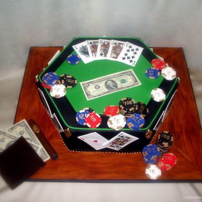 Poker Groom's Cake