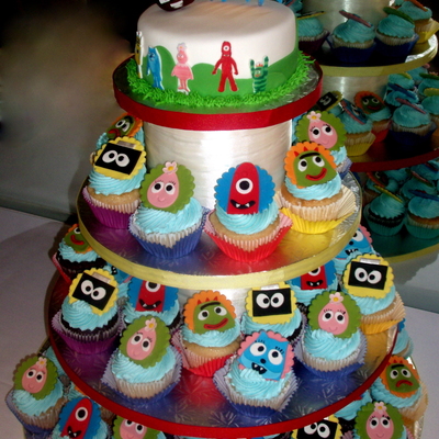 Yo Gabba Gabba Cupcake Tower