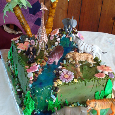 My Daughters Jungle Bday Cake