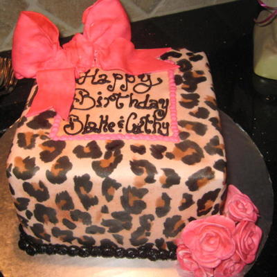 Leopard Print And Pink Roses