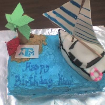 Sailboat Birthday Cake