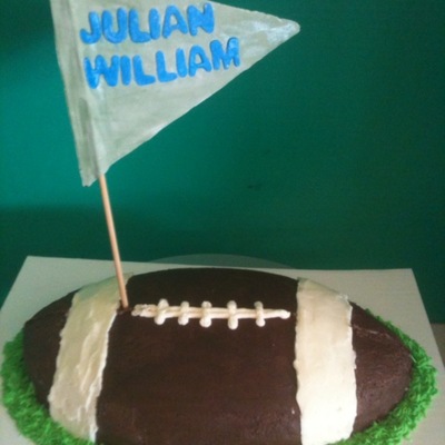 Football Shower Cake