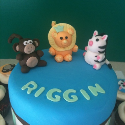 Animal Shower Cake